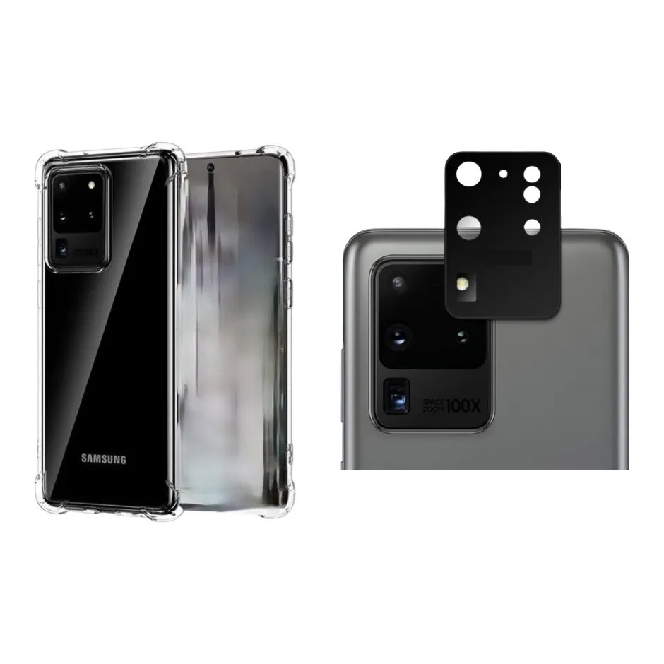 Capinha Antishock + Película Câmera Para Galaxy S20 Ultra