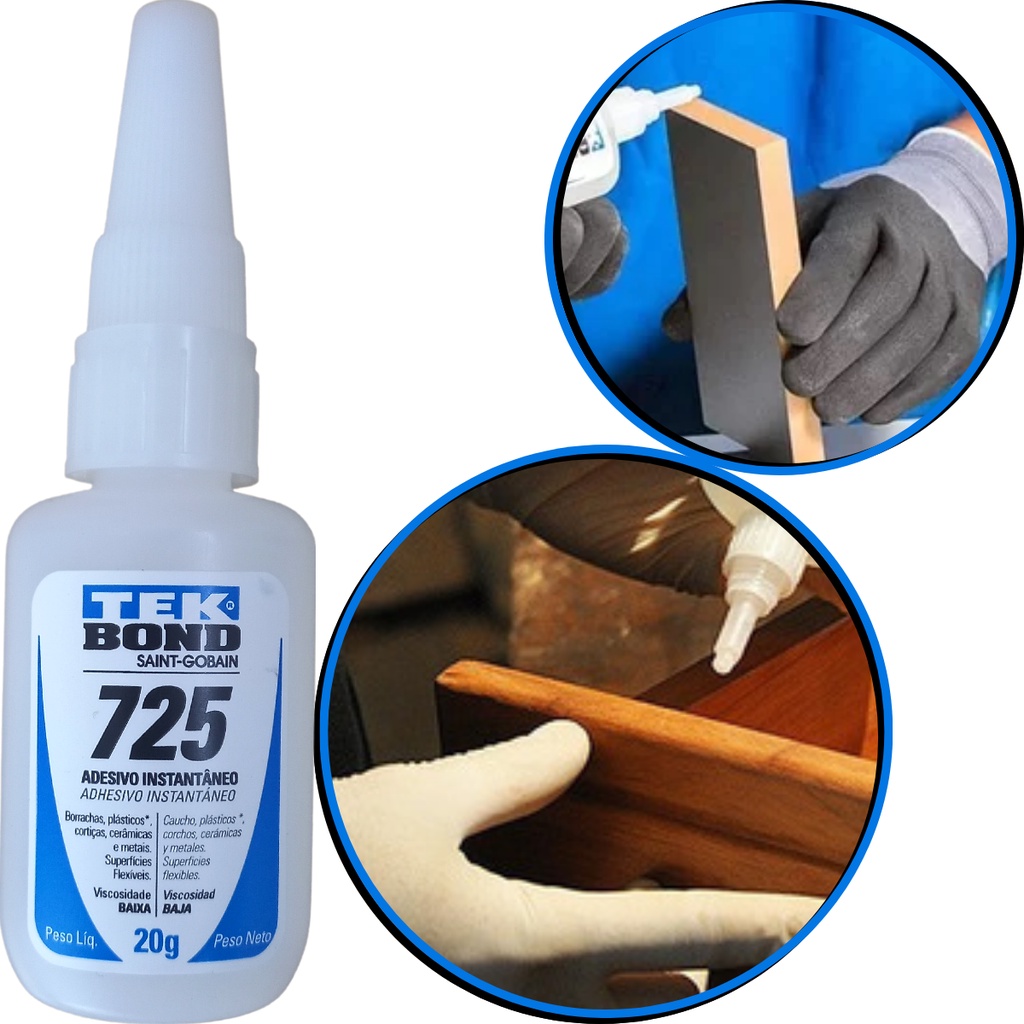 Adesivo Cola Instantânea 725 Multiuso 20521002804 Tekbond