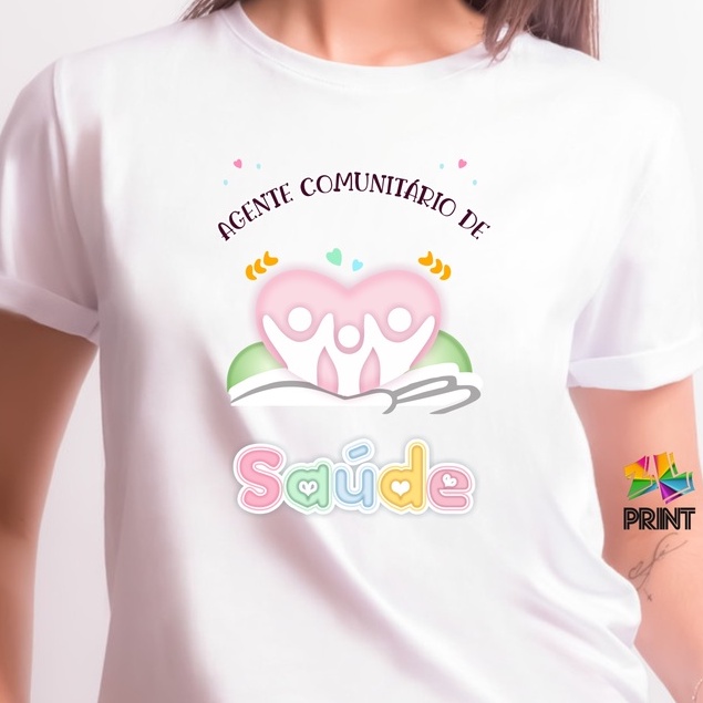 Camiseta Agente Comunitário de Saúde - Est. 22 Profissões ZLprint Saúde Pública