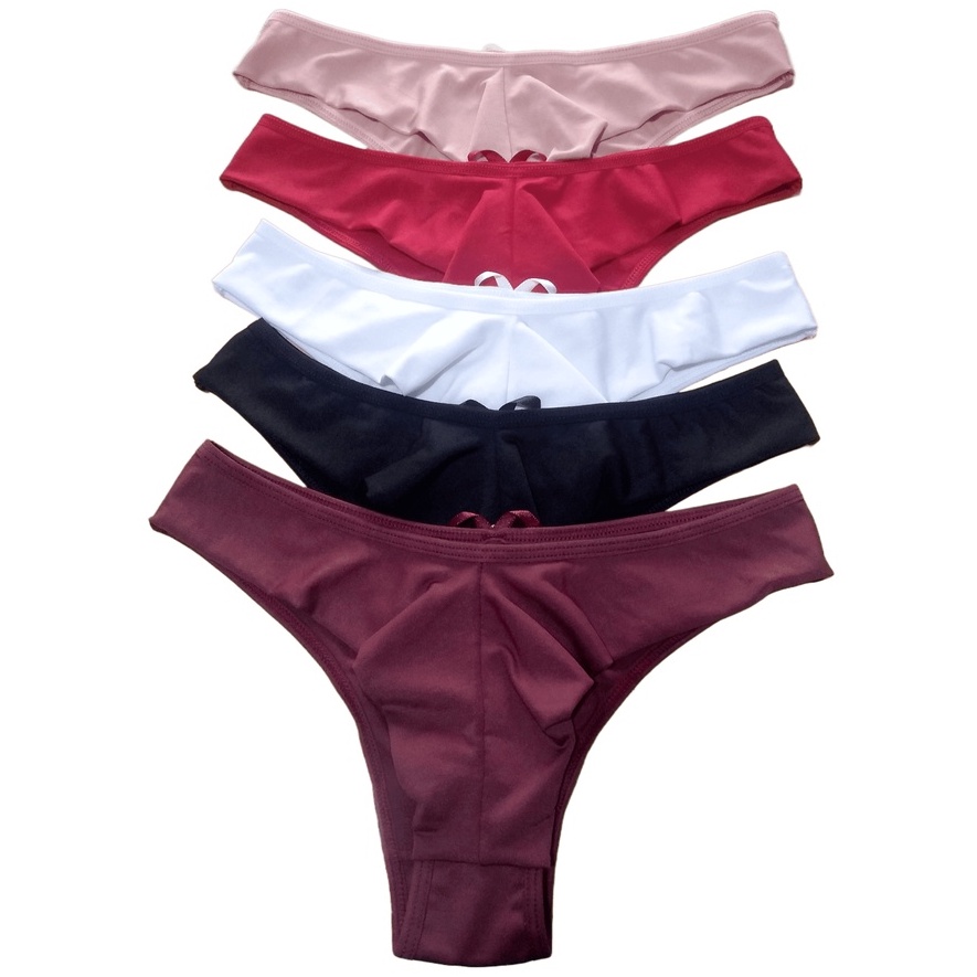 kit com 10 calcinhas feminina tanga fio duplo básica micro fibra tecido macio Confortável Não Marca revenda sacoleira moda intima em Oferta na Shopee