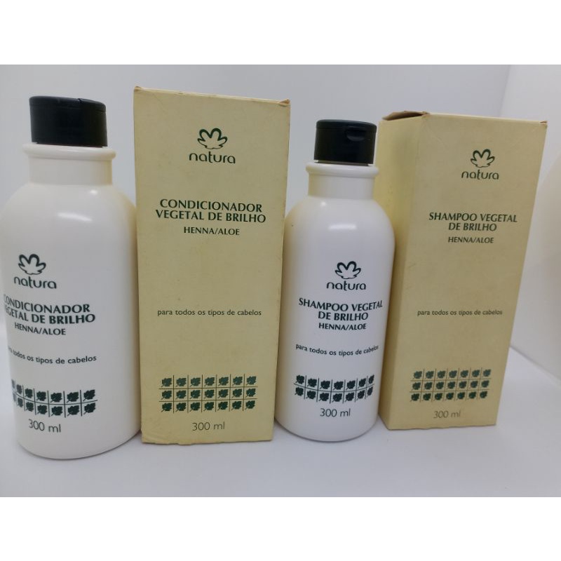 kit Shampoo e Condicionador Vegetal de Brilho Henna/Aloe - Descontinuado  Natura. | Shopee Brasil