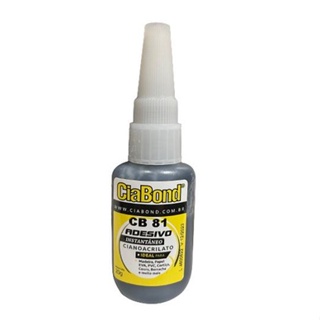 Adesivo Instantâneo Cianoacrilato CB 81 Ciabond 20g – Alta Aderência em Borracha, Madeira, Metal, Vidro e Mais | Cura Rápida e Resistência para Superfícies Lisas e Porosas em Oferta na Shopee