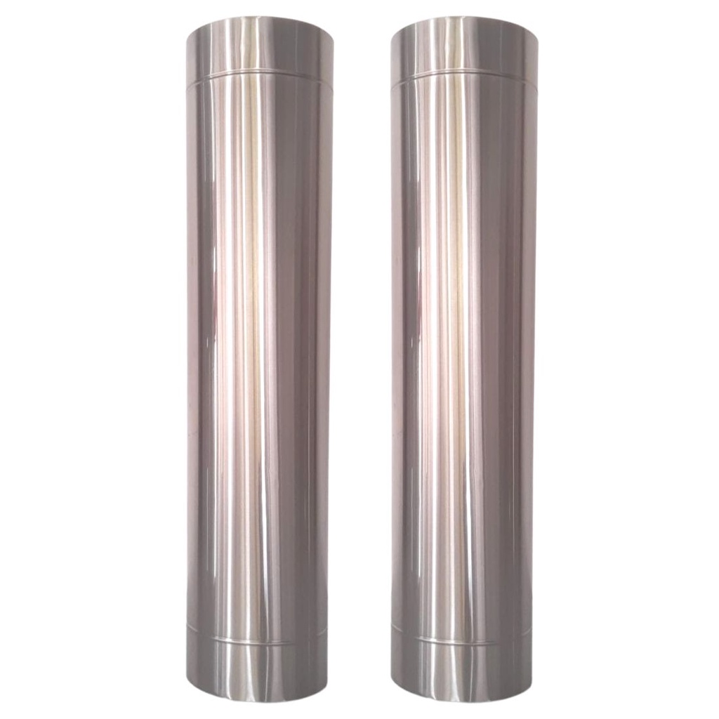 2 Dutos 9" Polegadas Inox 304 Chaminé Lareiras Churrasqueira