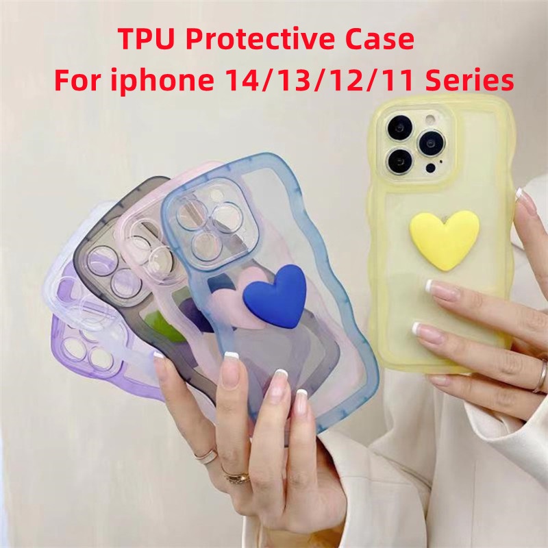 Capa Transparente De Onda Fofa Compat vel Para IPhone 14 13 12 11Pro