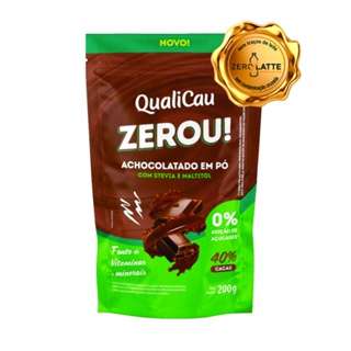 Achocolatado em Pó  Zero Açúcar  Zerou 40% Cacau Qualicau 200g em Oferta na Shopee