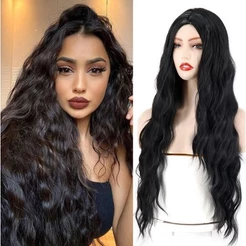 Peruca Cosplay Uso Diário 75cm Ondulada Aceita Prancha