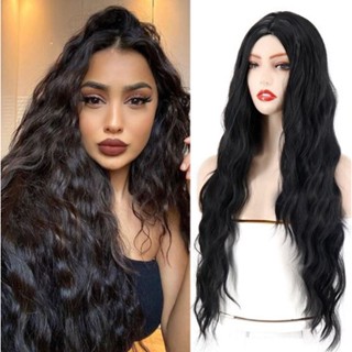 Peruca cosplay uso diário 75cm ondulada aceita prancha