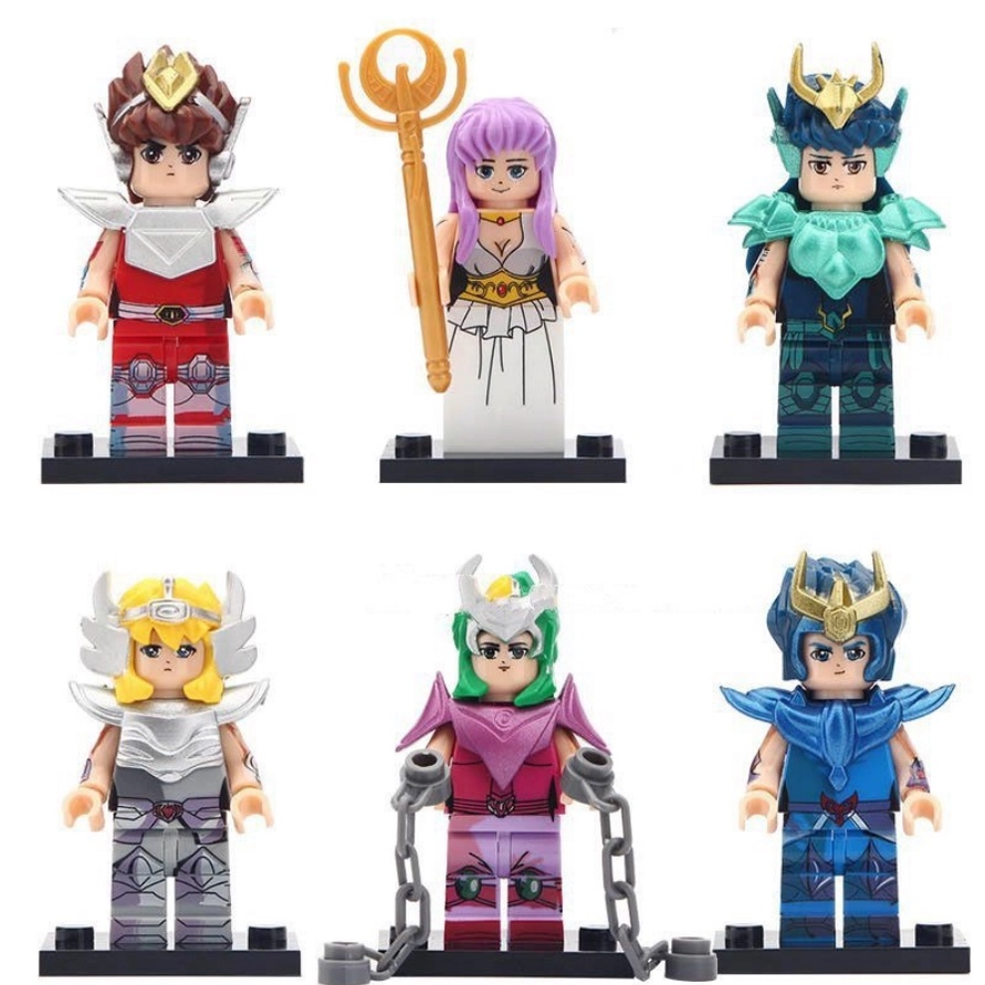 Bonecos Blocos De Montar Cavaleiros do Zodíaco Minifigures Compatível C/ Lego