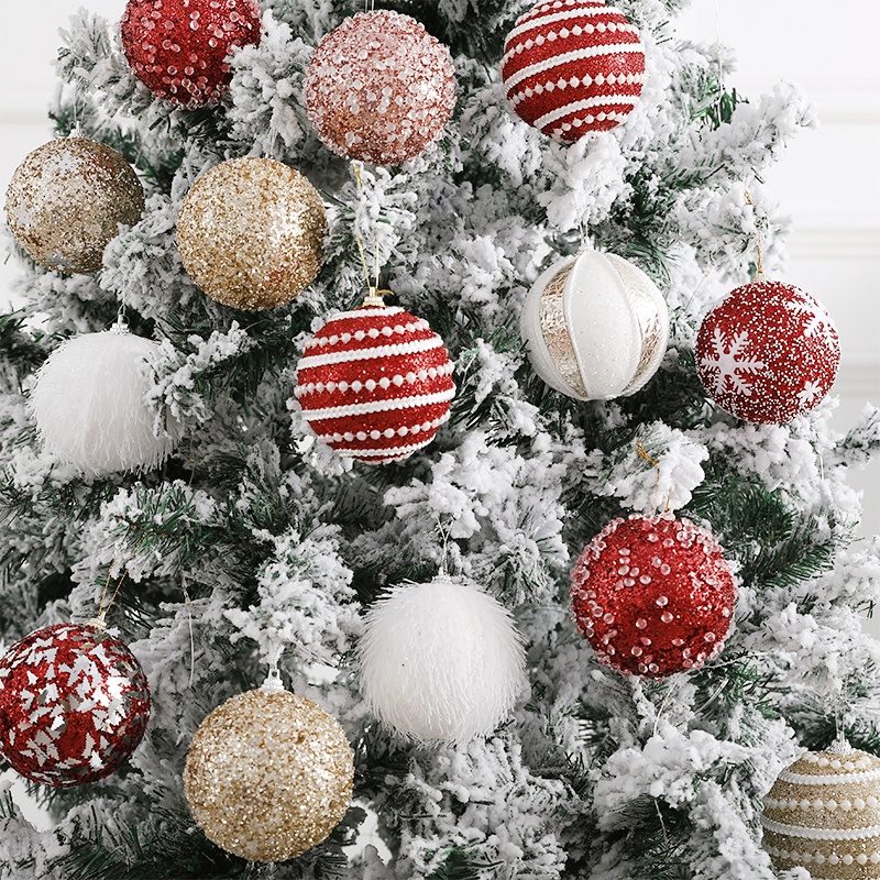 8cm Bolas De Natal Pingentes Decorações Para Festa Feliz Ano Novo 2023  Navidad Alta Qualidade | Shopee Brasil