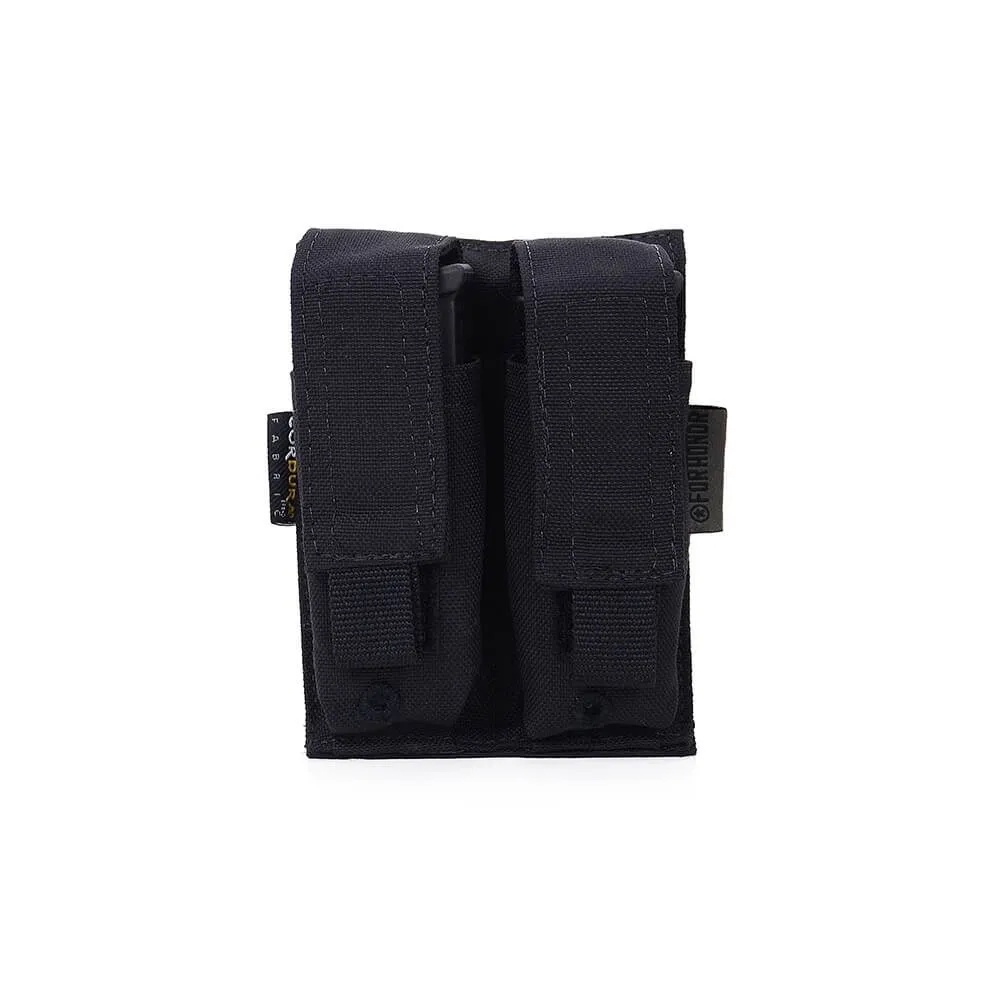 Porta Carregador De Pistola Duplo Cordura Forhonor Black