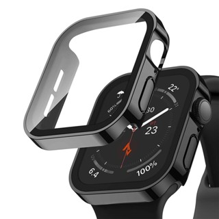 Caixa Protetora De Tela De Vidro Temperado Para Relógio De Maçã 44mm 45mm iwatch SE 9 8 7 6 5 4 40mm 41mm