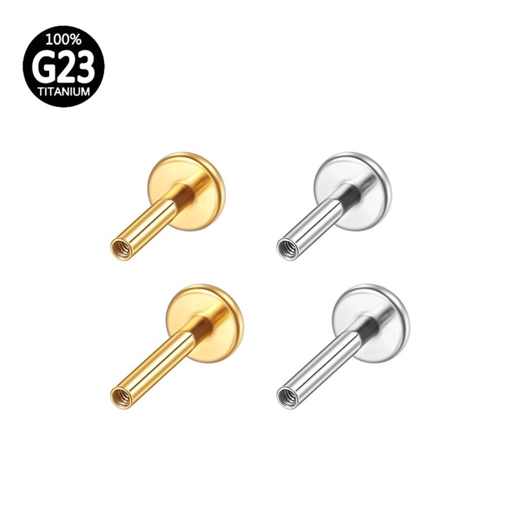 Haste De Titânio Para Labret  | Helix, Tragus, Conch, Nariz, Boca-Medusa e Outros em Oferta na Shopee