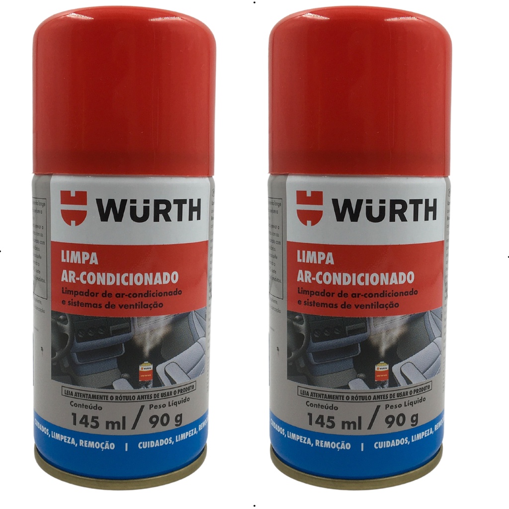2 Higienizador Ar Condicionado Wurth 145ml FRAGRÂNCIA CARRO NOVO
