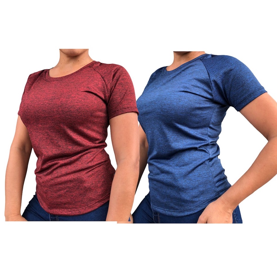 Kit 3 Camiseta Feminina Dry Fit Academia Shopee Brasil