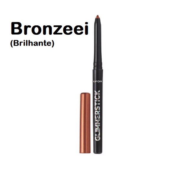 Delineador Retrátil para Olhos Glimmerstick Avon 280mg preto 350mg colorido Maquiagem