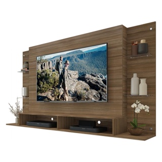 Painel com Suporte para TV até 60" Multimóveis Nairóbi FG3071 Madeirado em Oferta na Shopee