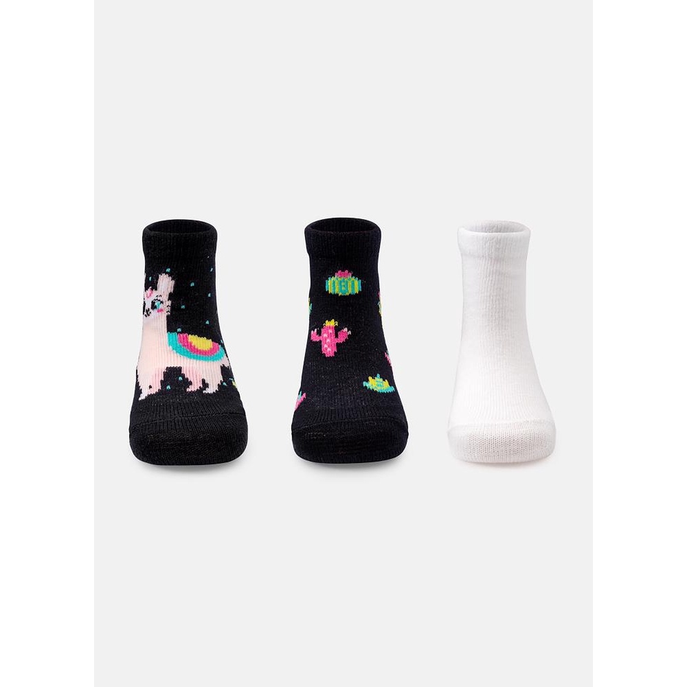 Kit com 3 meias Menina Lhama Retrô - Puket em Oferta na Shopee