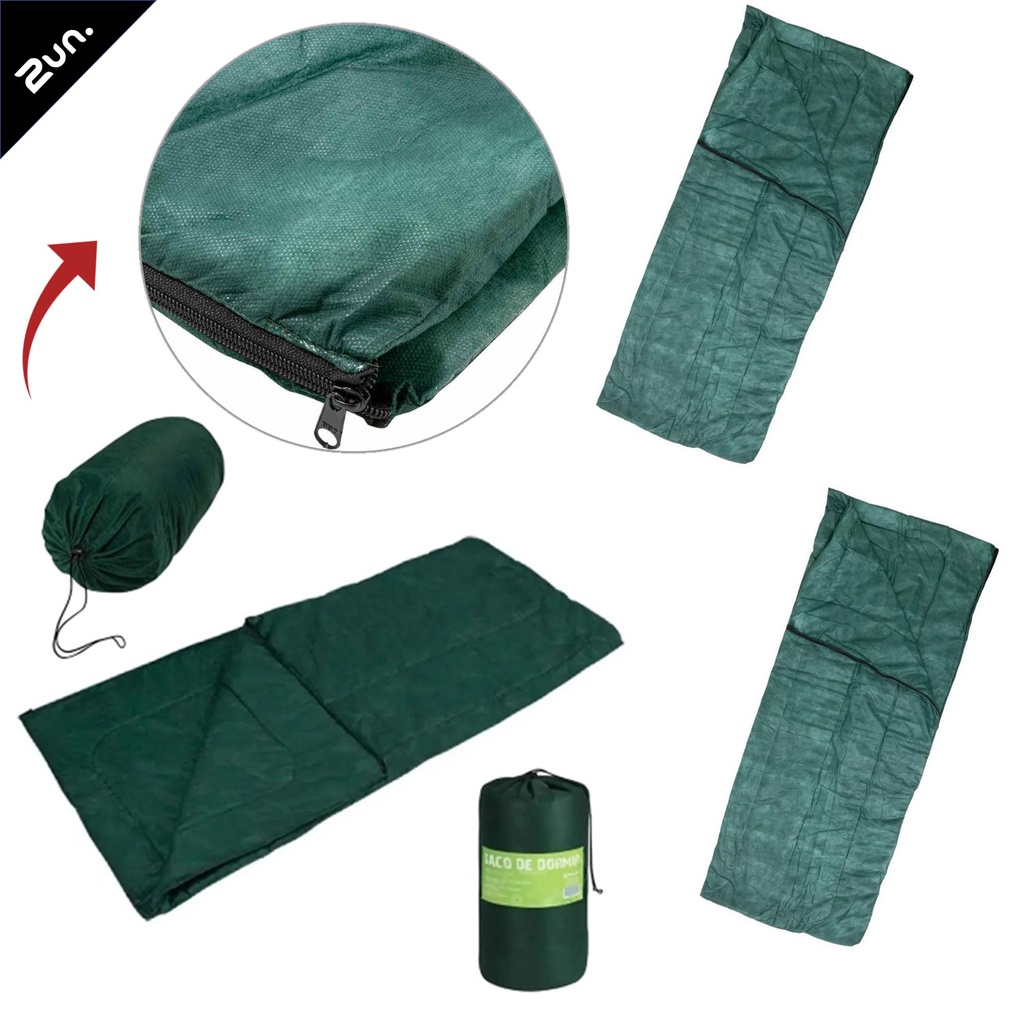 2 Sacos De Dormir 4°c A 25°c Camping Colchonete - Mor