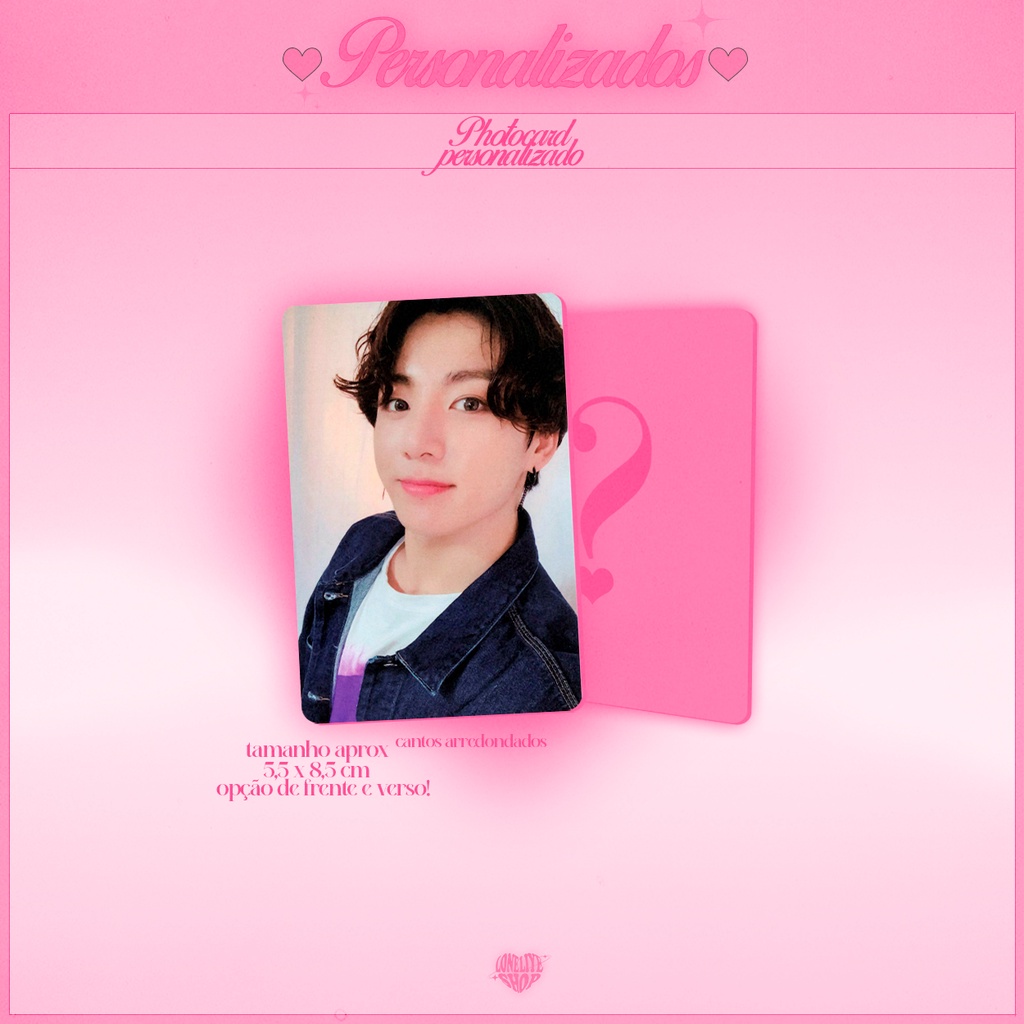 Photocard Personalizado Frente E Verso Fanmade Kpop Card Shopee Brasil