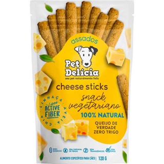 Petisco Pet Delícia Cães Cheese Sticks - 120g em Oferta na Shopee