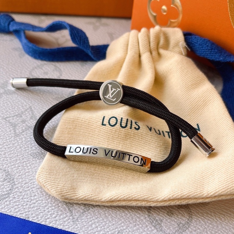 Louis Vuitton LV pulseira feminina e masculina grossa casal acessórios  joias de moda S328 - Escorrega o Preço