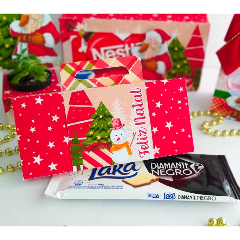 5 Caixas para barra de chocolate 90g Natal Lembrancinha natalina | Shopee  Brasil