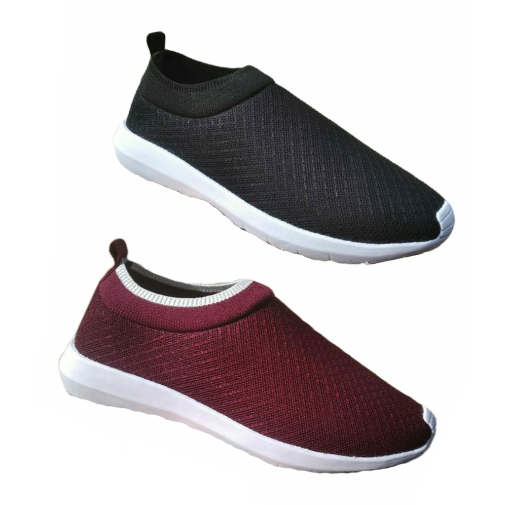 Kit 02 Pares Tênis meia Feminino Confortável Sem Cadarço academia caminhada treino casual