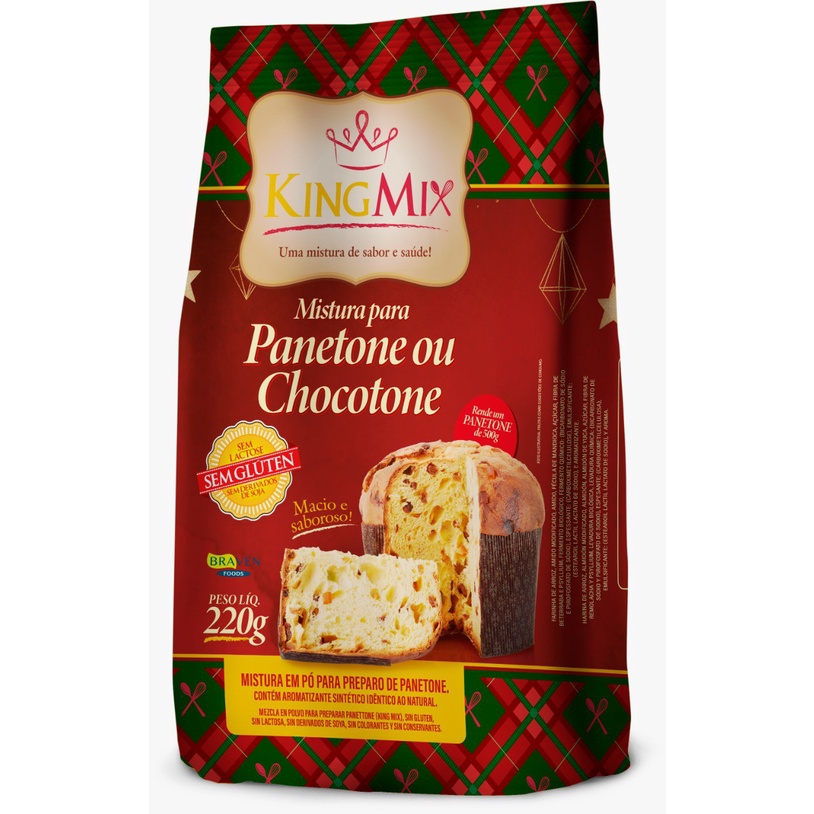 Mistura para Panetone Sem Glúten King Mix 220g *Val.011024