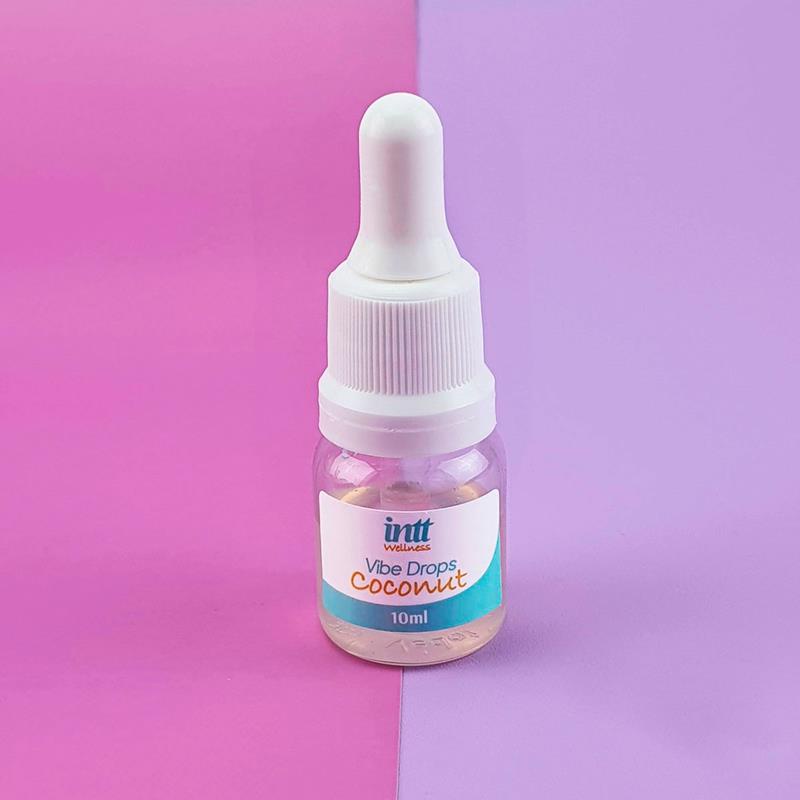 Gel Estimulante à Base de Jambu com Efeito que Pulsa, Vibra e Esquenta no Sabor de Coco - Intt Wellness Vibe Drops Coconut - 10ml - Health