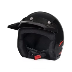Capacete Taurus Aberto Wind Tecno Preto Brilhante e Vermelho com Viseira Urbano