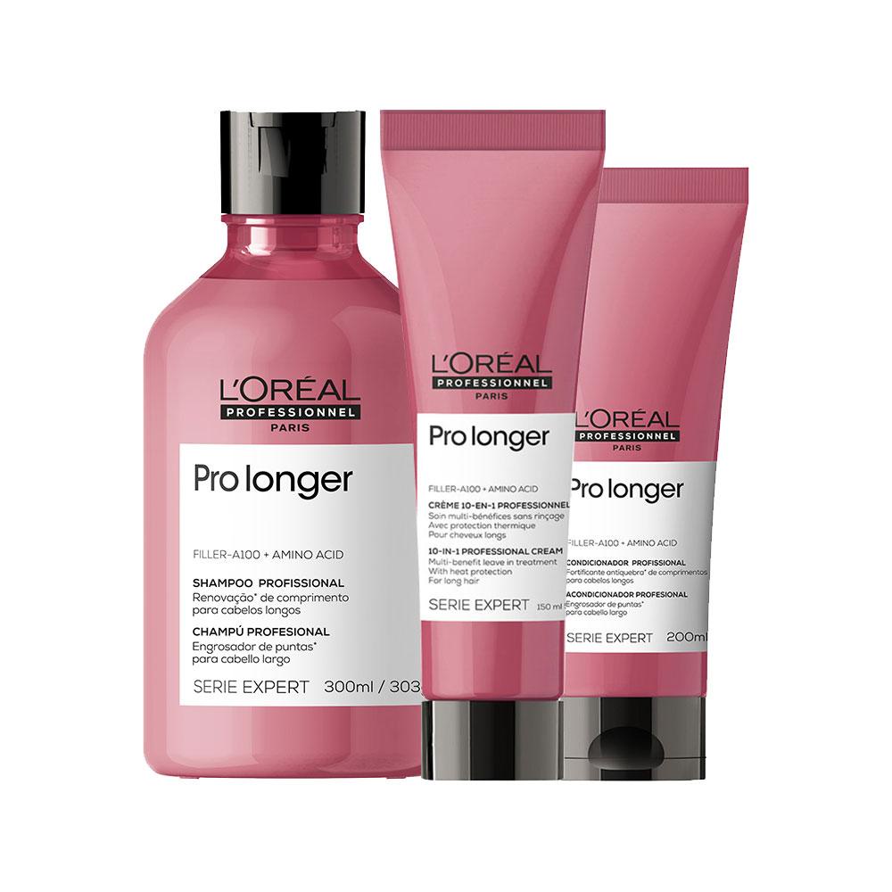Kit L'Oréal Professionnel Serie Expert Pro Longer S- Shampoo e Condicioandor e Leave-in em Oferta na Shopee