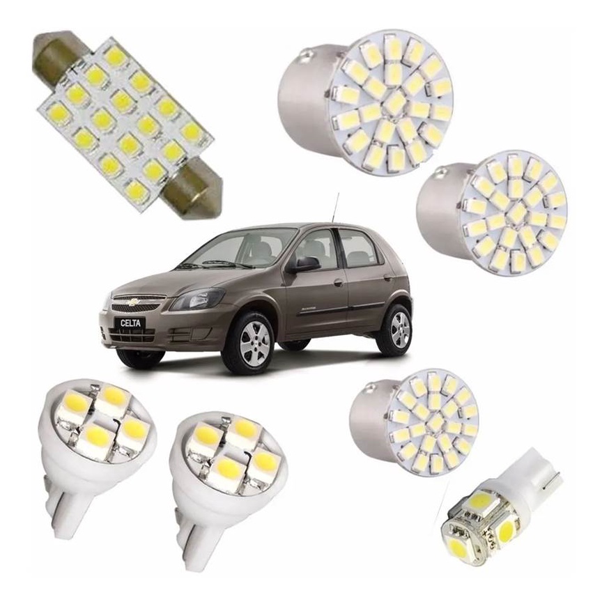 Kit Lampada De Led Celta 2001/2017 Teto Placa Ré Lanterna em Oferta na Shopee