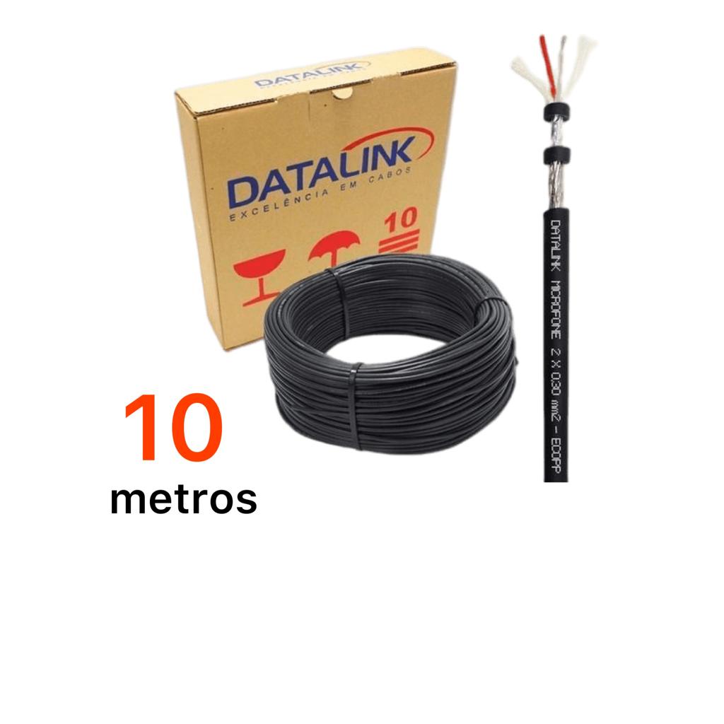 Cabo Microfone Balanceado 2x0,30mm² Datalink (10 METROS)