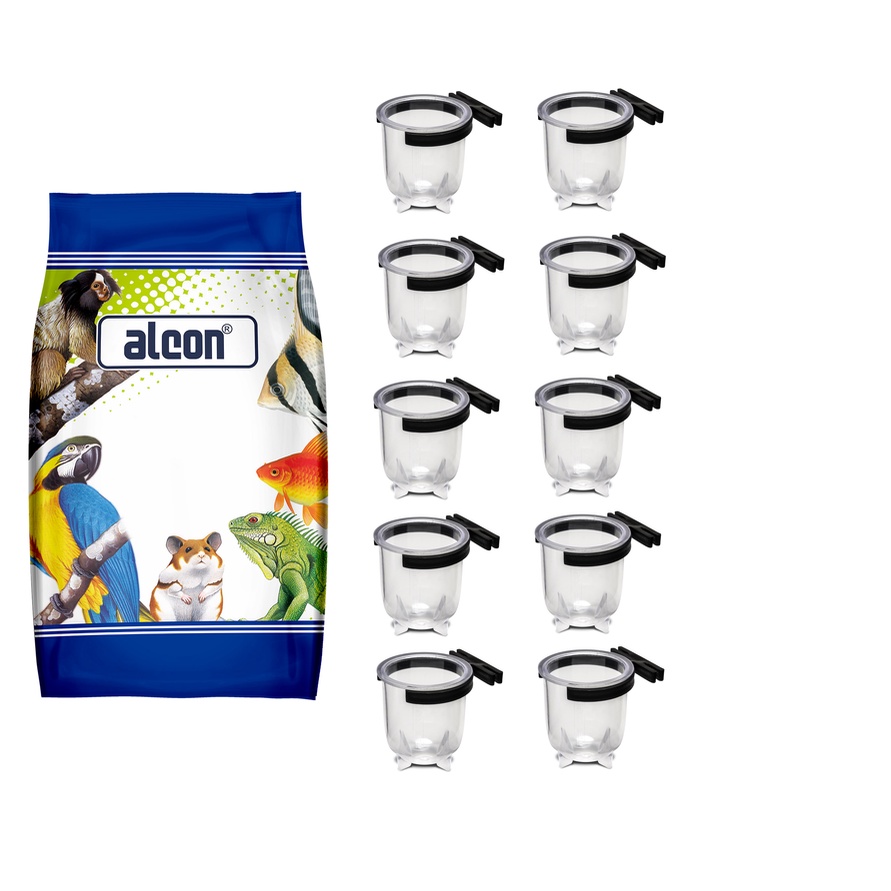 Kit Alcon Club Curió 5Kg + 10 Porta Vitamina G P/Curió