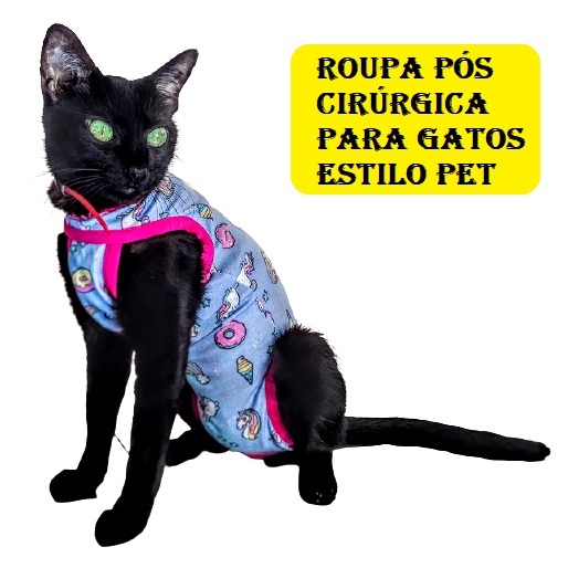 Roupa Pós Operatória Para Gatos Estilo Pet