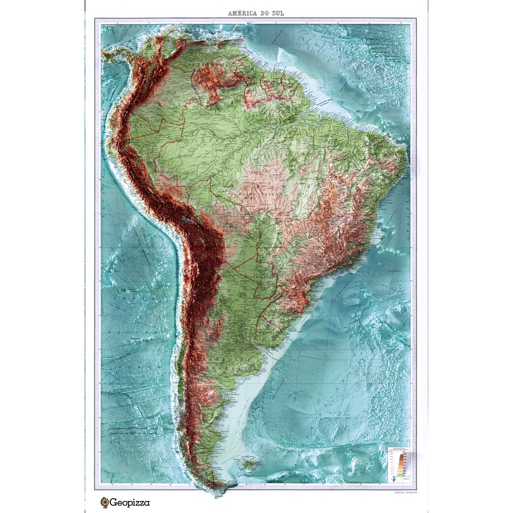 Mapa Topográfico América Do Sul Geopizza Escorrega O Preço 4768