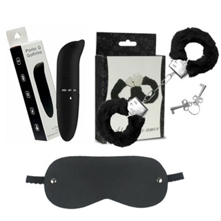 KIT Vibrador Ponto G + Algema Sexual + Venda - Sexy Shop Produtos