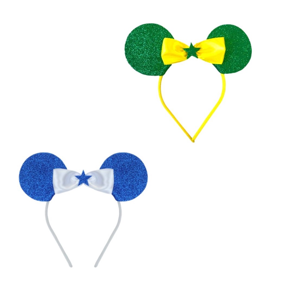 Tiara Minnie Com Cores Brasil Para Copa Do Mundo E Eleição