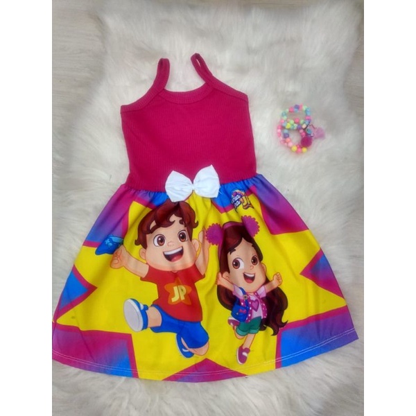 vestido temático Maria Clara e JP em Oferta na Shopee
