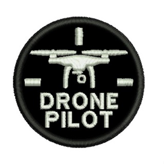 Patch bordado Piloto Drone c/ carrapicho, p/ costurar ou termocolante piloto de VANT em Oferta na Shopee
