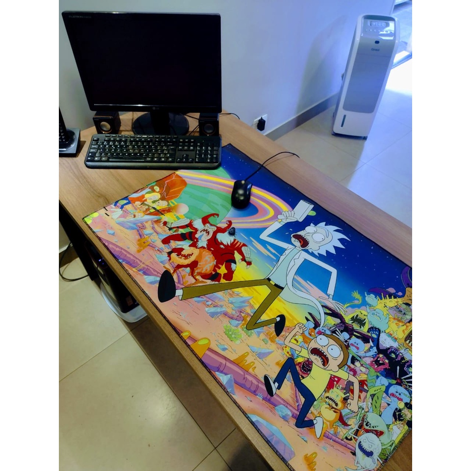 Mousepad Gamer super grande - TEMA RlCK E M0RTY2 - ESCOLHA O TAMANHO