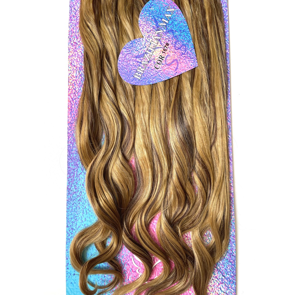 Cabelo 100% Orgânico Liso Ondulado Brazilian Plus Max 80cm 9telas/360g