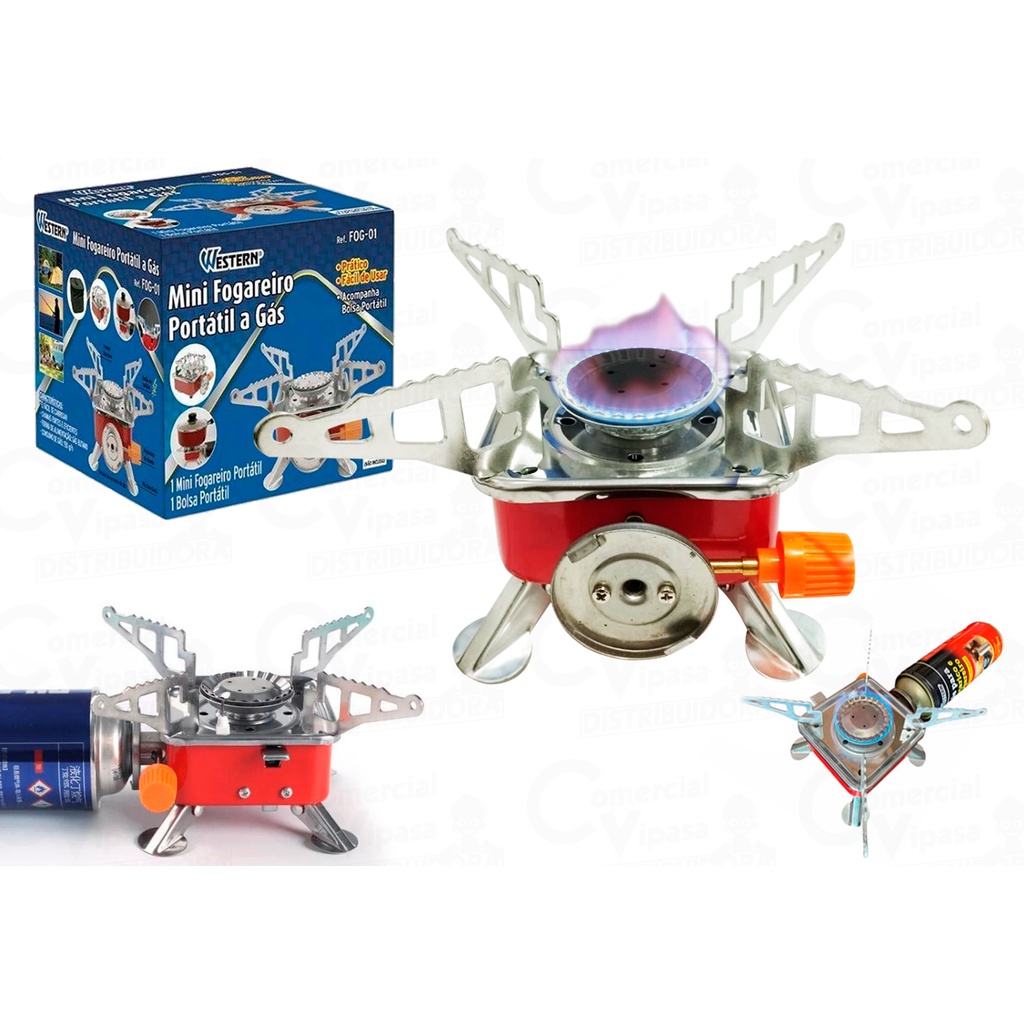 Mini Fogão Fogareiro Para Camping Pesca Lazer Portátil Acendimento Automático Casa Jardim