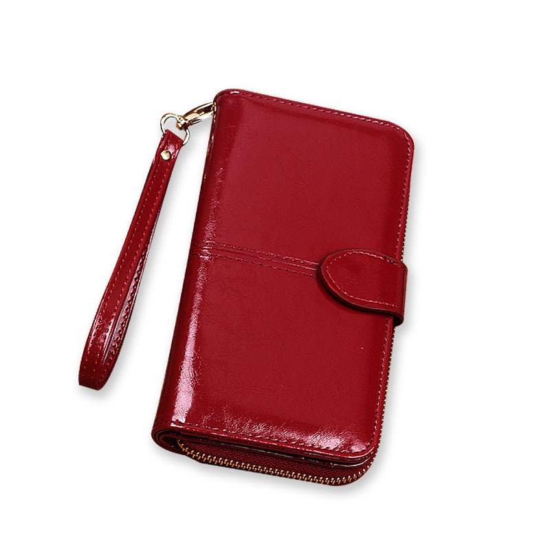 large leather wallet womens