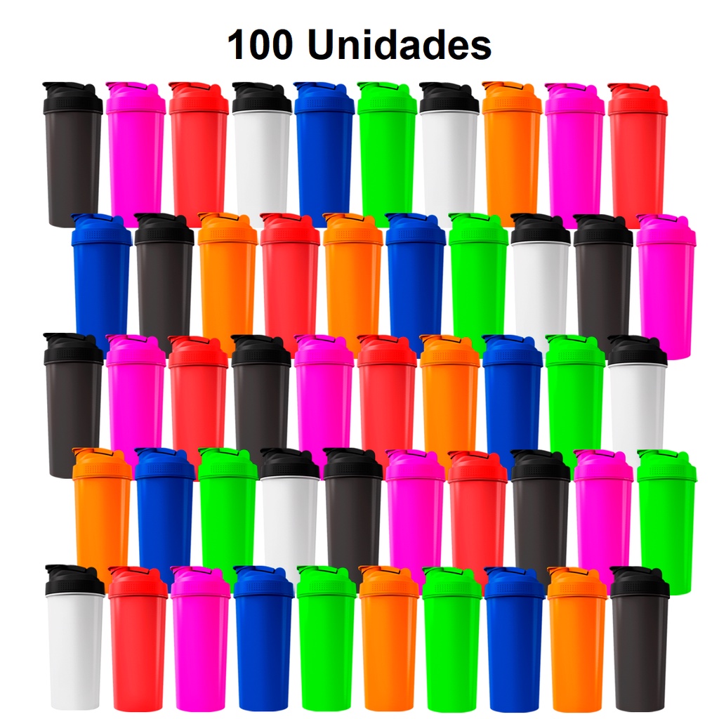 Kit 100 Coqueteleiras Para Revenda Atacado - Várias Cores
