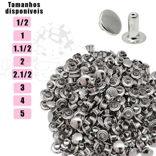 50unid Rebite Niquelado Vários Tamanhos em Oferta na Shopee