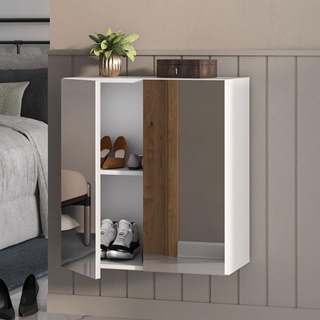 Sapateira 2 Portas Suspensa com Espelho Nina Multimóveis Branca em Oferta na Shopee