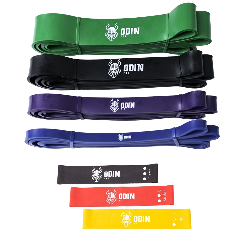 Mini Band + Super Band Elástica Exercício Extensor Odin Fit em Oferta na Shopee