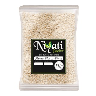 Aveia Flocos Finos 1Kg - Sem Glúten - Dieta Dukan - Cereal - Low Carb