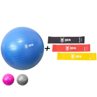 Kit Mini Band Bola Pilates 55 cm media suiça Treino Odin Fit em Oferta na Shopee
